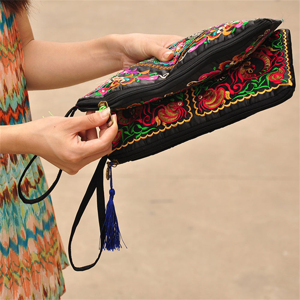 Carteira Clutch Boho Chic Bordada