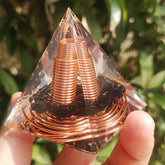 Pirâmide Orgonite Obsidiana Negra Proteção