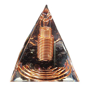 Pirâmide Orgonite Obsidiana Negra Proteção