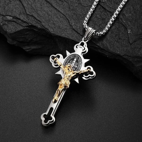 Crucifixo com Medalha de São Bento - Proteção Divina - Image 4
