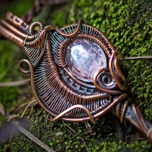 Colar Ametista Pingente Cobre Wire Wrap - Image 3